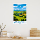 Adelaide Hills Park Travel Vintage Poster Ski ポスター (キッチン)