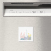 ADELAIDE SKYLINE POSTER PASTEL マグネット (インサイチュ (食洗機))