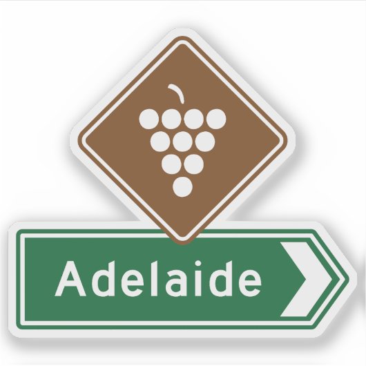 Adelaide, South Australiaステッカー シール (正面)