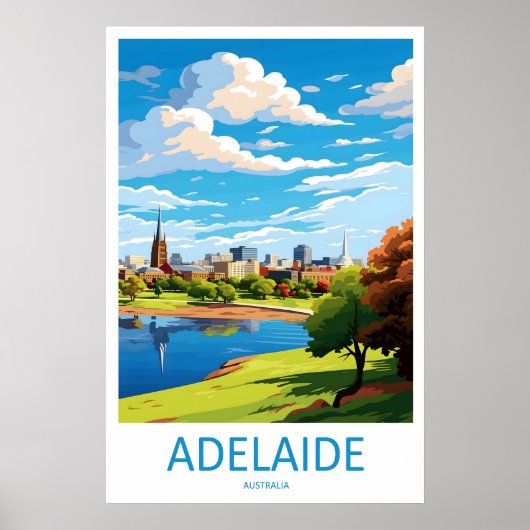 Adelaide Vintage Ski Poster Travel National Park ポスター (正面)