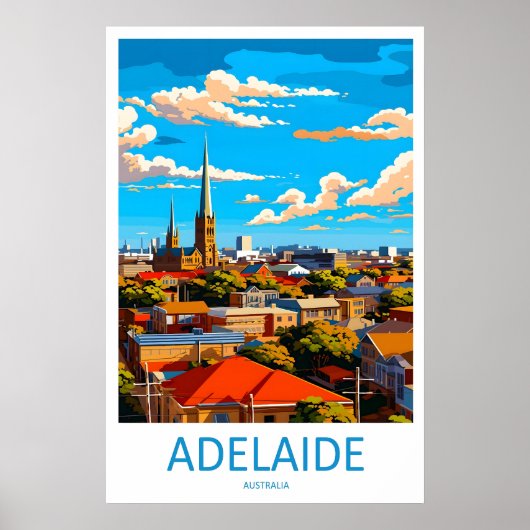 Adelaide Vintage Travel Poster Ski National Park ポスター (正面)
