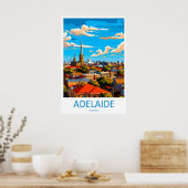 Adelaide Vintage Travel Poster Ski National Park ポスター (キッチン)