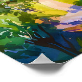 Adelaide Watercolor Poster Wall Art Adelaide Wall ポスター (角)