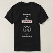 Adeleのプロパティ[REDACTED] SCP財団 Tシャツ (デザイン正面)