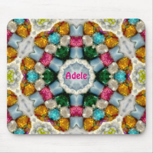 ADELE ～宝石カラフルパターンパーソナライズされた マウスパッド