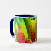 ADELE～3Dフラクタル～ピンク、黄色、赤、青 マグカップ (正面左)