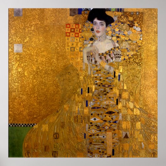 Adele Bloch-Bauer's Portrait by Gustav Klimt 1907 ポスター (正面)