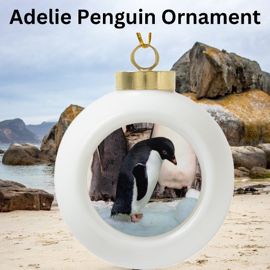 Adelie Penguin セラミックボールオーナメント