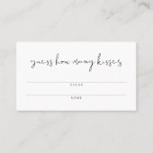 ADELLAいくつモダンのキスブライダルシャワーゲーム プレイスカード (正面)