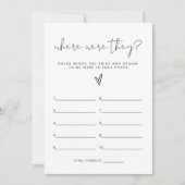 ADELLAどこに彼らはブライダルシャワーゲームカード 招待状 (正面)