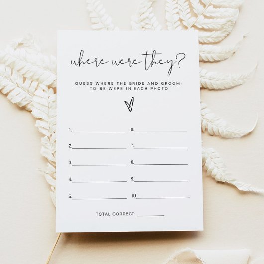 ADELLAどこに彼らはブライダルシャワーゲームカード 招待状