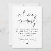 ADELLAのモダンミニマルな愛のメモリーサイン 招待状 (正面)