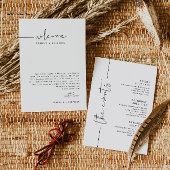 ADELLAのモダン週末の結婚ウェルカムスケジュール 招待状