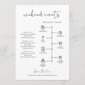 ADELLAウェルカムモダンレミニマルタータイムラインカード メニュー (裏面)