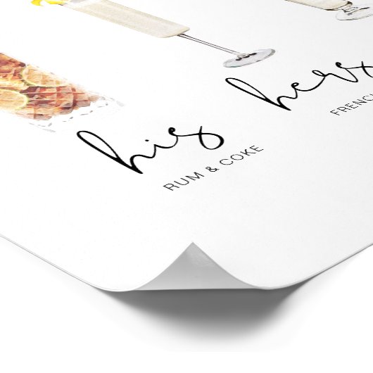 ADELLAウォーミニマルターカラーカクテルシグネチャードリンク ポスター (角)