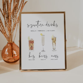 ADELLAウォーミニマルターカラーカクテルシグネチャードリンク ポスター