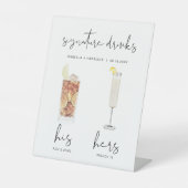 ADELLAウォーミニマルターカラーカクテルシグネチャードリンク 台座サイン (正面)