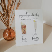 ADELLAウォーミニマルターカラーカクテルシグネチャードリンク 台座サイン