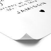 ADELLAエドギーモダンミニマル結婚リストの葉巻バー ポスター (角)