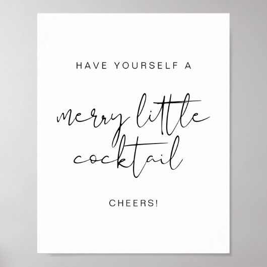 ADELLAエドジーリトルモダンカクテルメリークリスマス ポスター (正面)