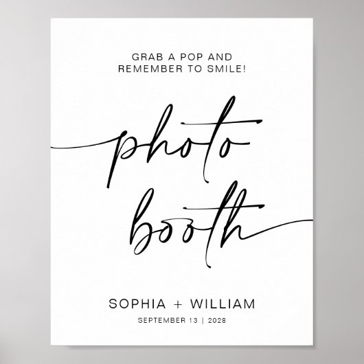 ADELLAフォトブース |忘れシンプルずスマイル記号 ポスター (正面)