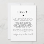 ADELLAフォトミニマルメイド・オブ・オーナー(花嫁付き添い人)提案カード 招待状 (裏面)