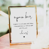 ADELLAミニマモダンリストおもしろいオープンバー標識 招待状