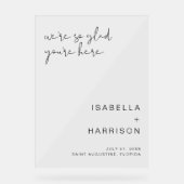 ADELLAミニマモダンリストシンプルの結婚歓迎 アクリルサイン (正面)