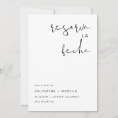 ADELLAミニマモダンリストスペインのが日付を保存 招待状 (正面)
