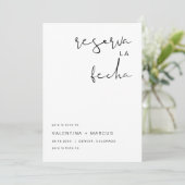 ADELLAミニマモダンリストスペインのが日付を保存 招待状 (スタンド正面)