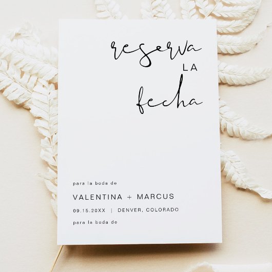 ADELLAミニマモダンリストスペインのが日付を保存 招待状