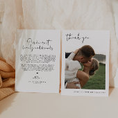 ADELLAミニマモダンリスト写真結婚の皆様に感謝 招待状