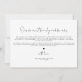 ADELLAミニマモダンリスト写真結婚の皆様 招待状 (裏面)