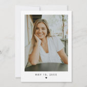 ADELLAミニマモダンリスト卒業パーティー 招待状 (裏面)