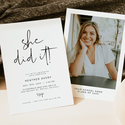 ADELLAミニマモダンリスト卒業パーティー 招待状