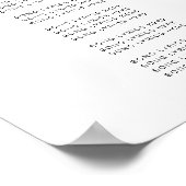 ADELLAミニマモダンリスト結婚の歌詞 ポスター (角)