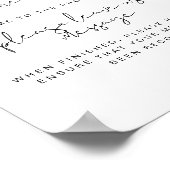 ADELLAミニマモダンリスト電話ゲストブックサイン ポスター (角)