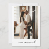 ADELLAミニマモダンリストOhベビーシャワー招待状 招待状 (裏面)