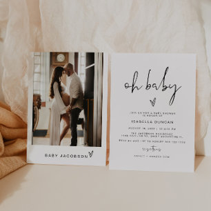 ADELLAミニマモダンリストOhベビーシャワー招待状 招待状