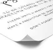 ADELLAミニマリスト赤ちゃんシャワー時間カプセルサイン ポスター (角)