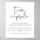 ADELLAミニマリスト赤ちゃんシャワー時間カプセルサイン ポスター (正面)