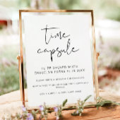 ADELLAミニマリスト赤ちゃんシャワー時間カプセルサイン ポスター