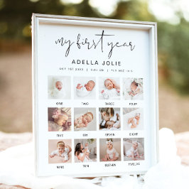 ADELLAミニマリストBoho初年フォトマイルストーン ポスター