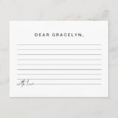 ADELLAミニマルな子どもタイムカプセル エンクロージャーカード (正面)