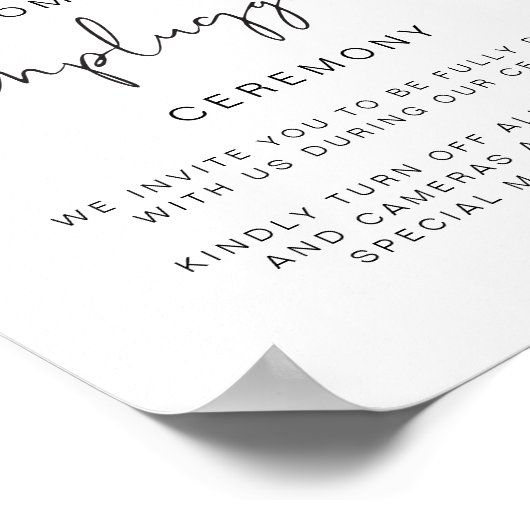 ADELLAミニマルな非詰結婚着式のサイン ポスター (角)