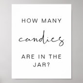 ADELLAミニマルキャンディーの赤ちゃんシャワーゲーム数 ポスター (正面)