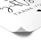 ADELLAミニマルモダンリストカードとギフトサイン ポスター (角)