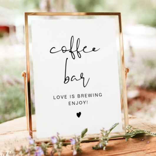 ADELLAミニマルモダンリストコーヒーバーテーブルの看板 ポスター