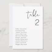 ADELLAミニマルモダンリストテーブルシーティングカード 招待状 (正面)