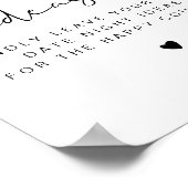 ADELLAミニマルモダンリストデイトナイトカードテンプレート ポスター (角)